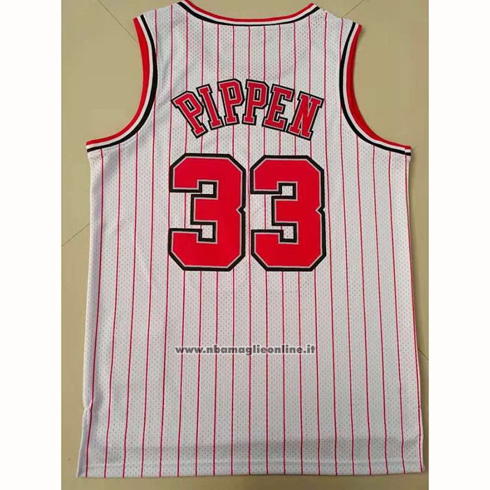 Maglia Chicago Bulls Scottie Pippen #33 Reload Hardwood Classics Bianco